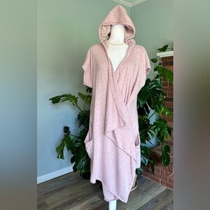 🛍️ Mint Velvet light pink long hoodie wrap style cardigan super stylish Size 14